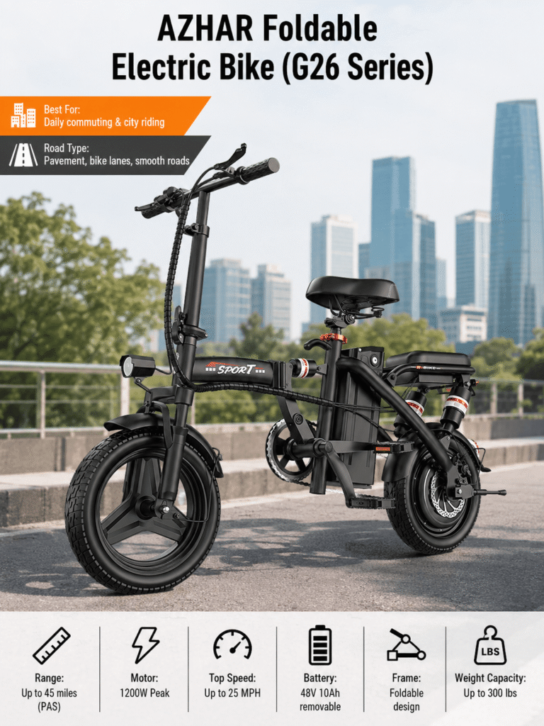 AZHAR Foldable Electric Bike (G26 Series)
