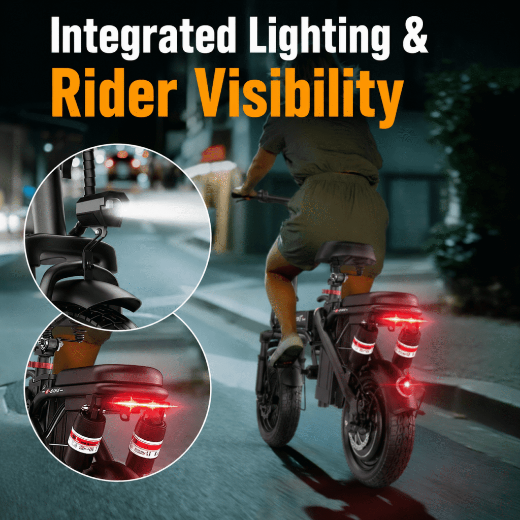 AZHAR Electric Bike - Integrated Lighting & Rider Visibility