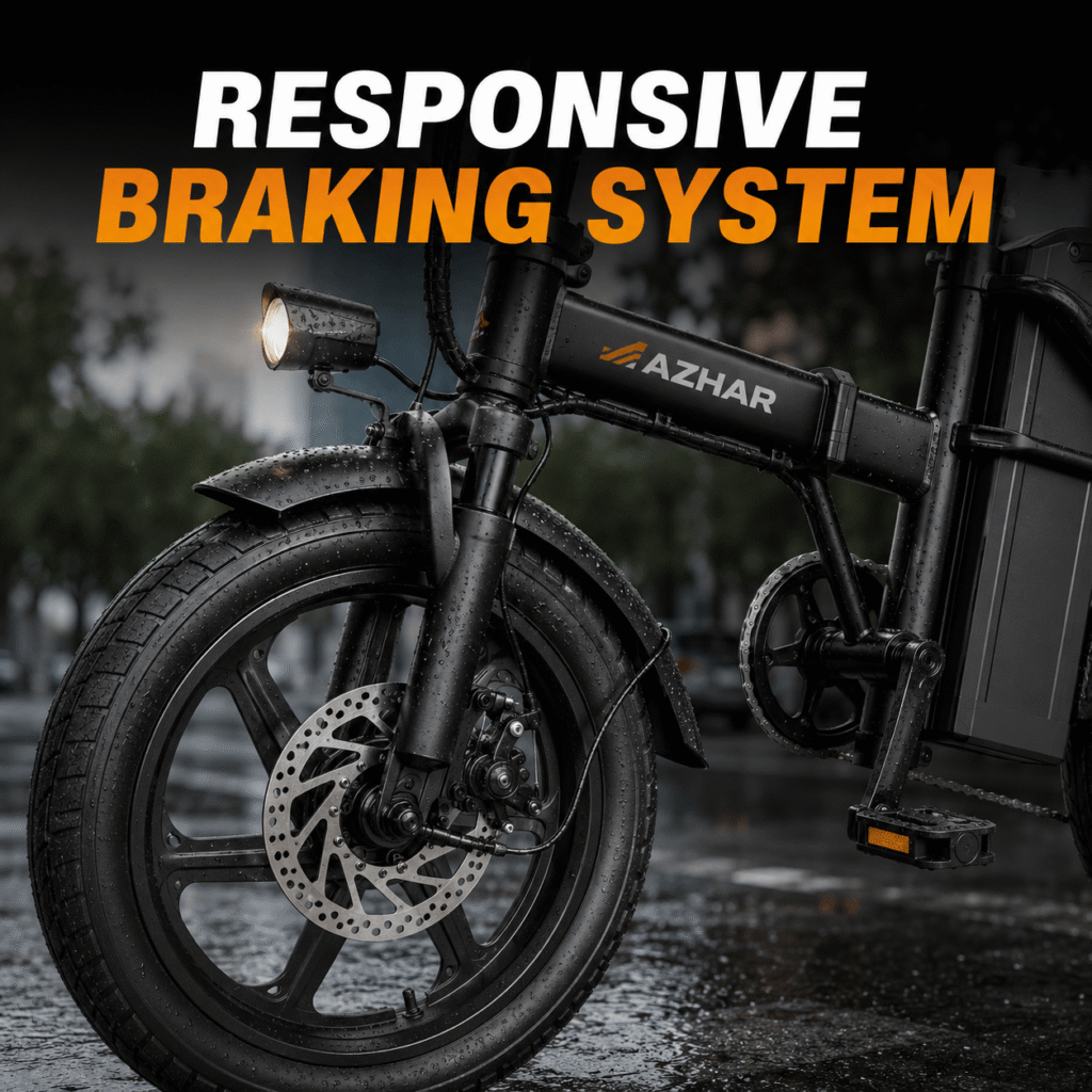 AZHAR Electric Bike - Responsive Braking System