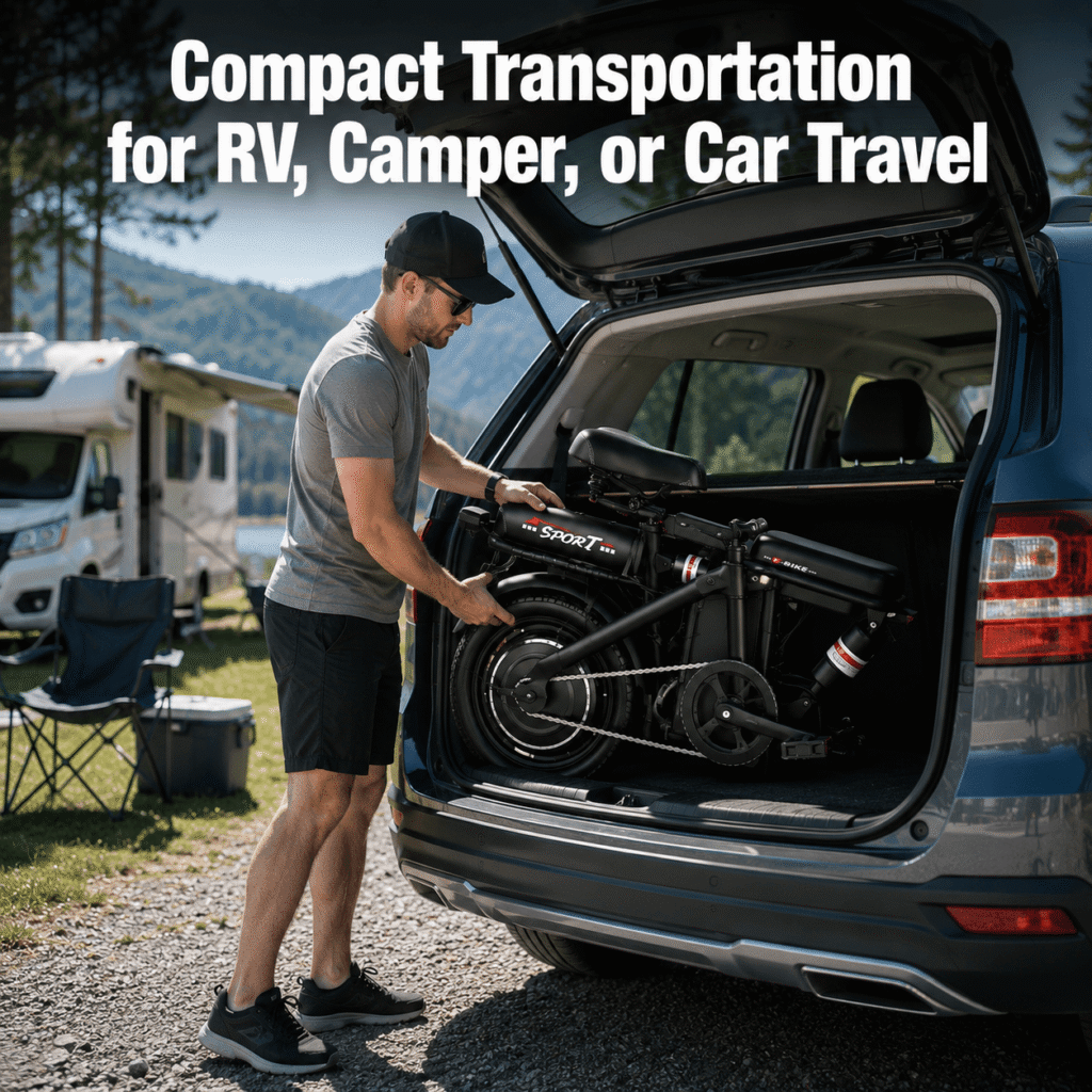 AZHAR Electric Bike - Compact Transportation for RV, Camper, or Car Travel