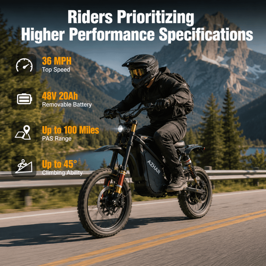 AZHAR Electric Bike - Riders Prioritizing Higher Performance Specifications