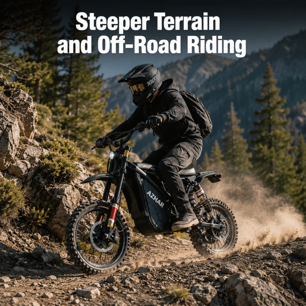 AZHAR Electric Bike - Steeper Terrain and Off-Road Riding